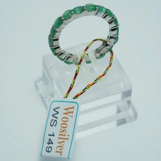 [ BẠC 925 ] Nhẫn đá ngọc lục bảo tự nhiên thiết kế sang trọng và quý phái - WS 149