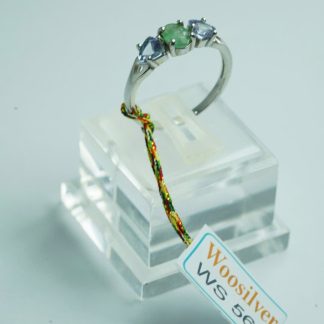 [ BẠC 925 ] Nhẫn đá ngọc lục bảo và đá tanzanite tím thiên nhiên - WS 569