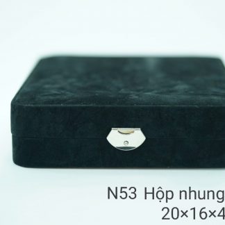 Hộp Trang Sức Nhung Đen Si Nhật – N53