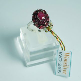 [ BẠC 925 ] Nhẫn đá Ruby sắc đỏ quyến rũ - WO 266