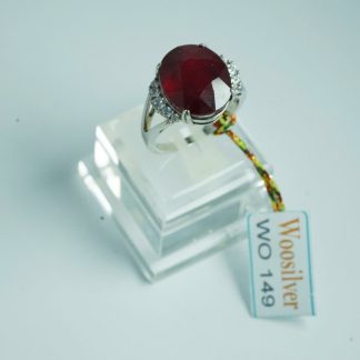 [ BẠC 925 ] Nhẫn đá Ruby đỏ sang trọng và thanh lịch - WO 149