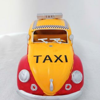 Mô hình cổ điển xe taxi thiết kế kết hợp màu vàng và màu đỏ nổi bật MHX-1129