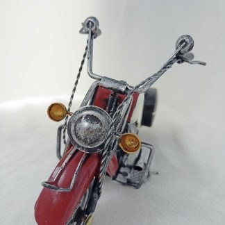 Mô hình xe mô tô cổ điển phối màu đỏ và trắng nổi bật MHX-0307