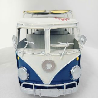 Mô hình xe van cổ điển thiết kế hai tông màu xanh trắng MHX-0033