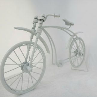 Mô hình xe đạp cổ điển tông màu trắng MHX-1901