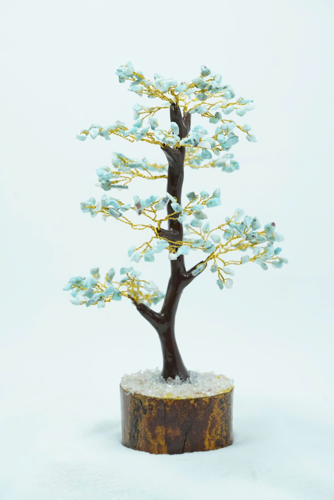 Cây handmade đá Larimar thô tự nhiên Tinh tế và độc đáo -MS15