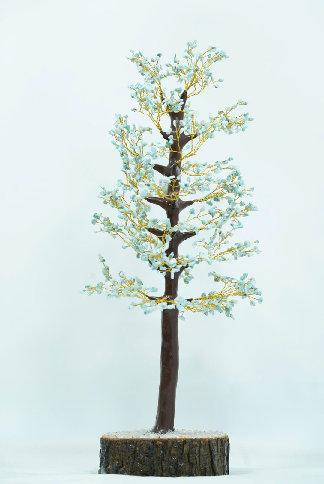 Cây handmade đá Larimar đại dương xanh phát triển và thịnh vượng - MS22