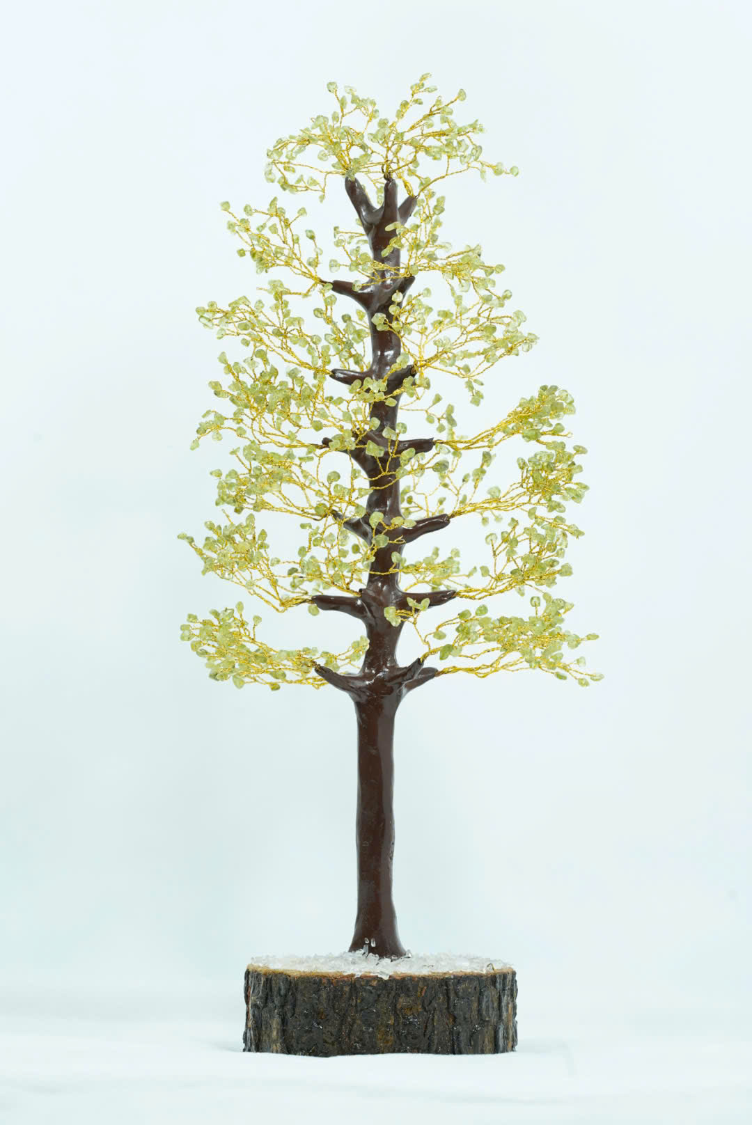 Cây handmade đá Peridot thô tài lộc và thịnh vượng - MS26