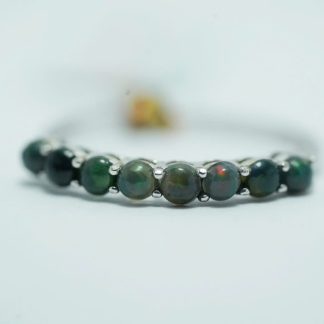 [ BẠC 925 ] Nhẫn Đá Opal Đen Thanh Lịch và Bí Ẩn - WS315