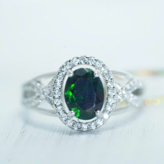 [ BẠC 925 ] Nhẫn Đá Opal  Sang Trọng Lấp Lánh - WO432