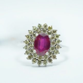 [ BẠC 925 ] Nhẫn đá Ruby & Sapphire S925 thiết kế cổ điển