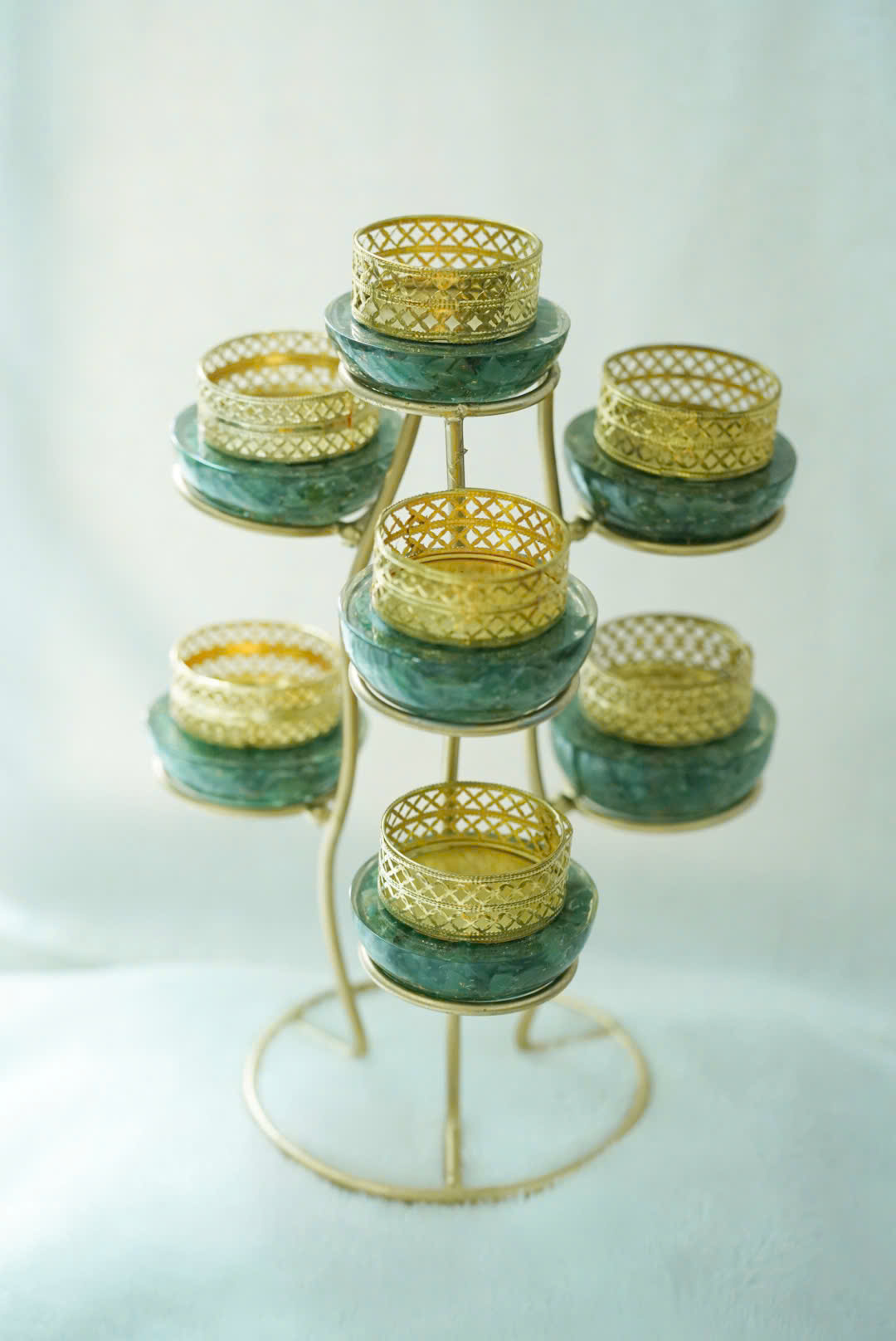 Bộ Đèn Nến Đá Ngọc Lục Bảo – Kiệt Tác Nghệ Thuật Sang Trọng - Ảnh 4