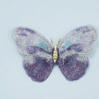 Trâm cài áo bướm vải & cú mèo lông công