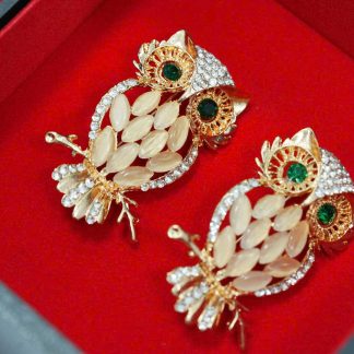 Trâm Cài Áo Cú Mèo Đính Đá Sang Trọng