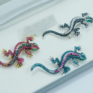 Trâm Cài Hình Thằn Lằn Đính Đá Zircon – Cá Tính & Độc Đáo