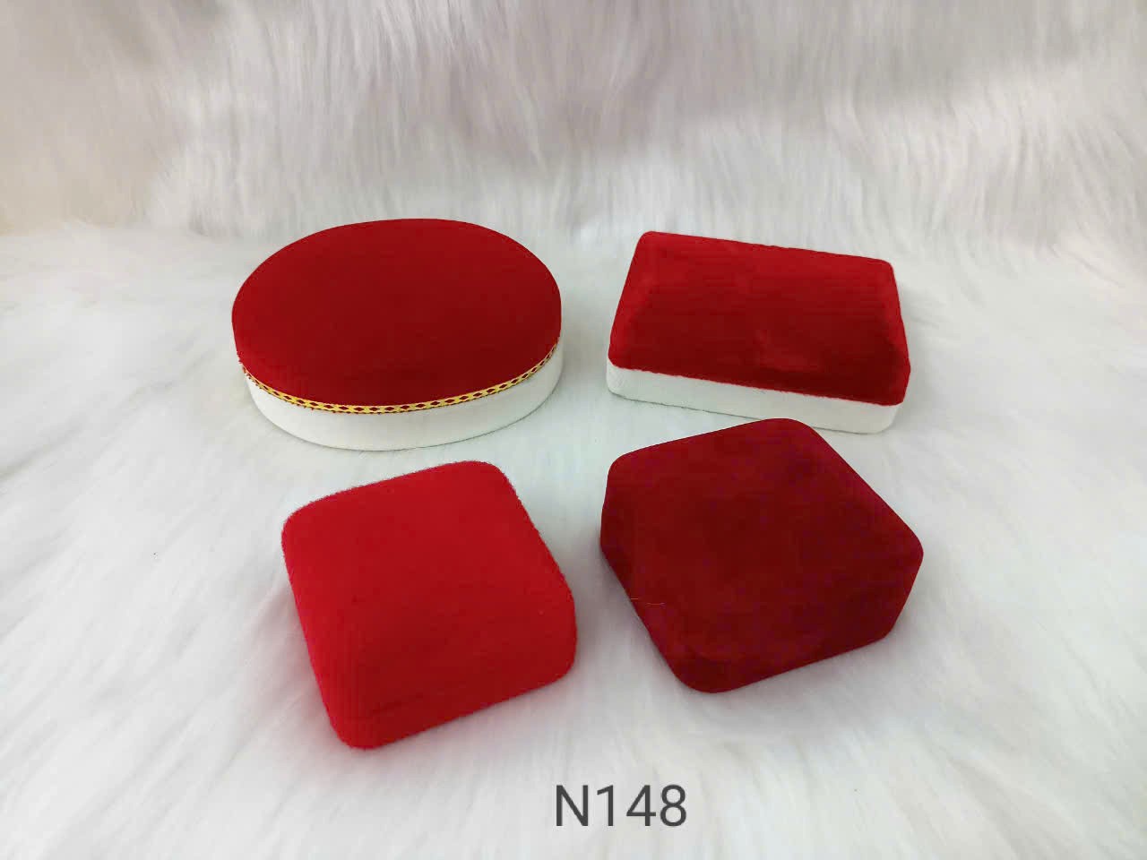 Combo 4 Hộp Nhung Tông Đỏ Si Nhật – N148