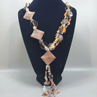 [ HÀNG SI NHẬT ]  DÂY CHUYỀN THỜI TRANG VỎ SÒ NHIỀU MÀU NGHỆ THUẬT – TT020