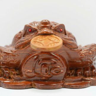 [ Gỗ Trắc Vân ] Tượng Cóc Ngậm Tiền – Thiềm Thừ Phong Thủy Chiêu Tài Đón Lộc