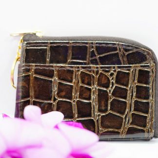 [ HÀNG SI NHẬT ] Ví Da Cá Sấu -  Mini Khóa Kéo - VDCS-012