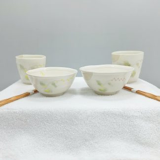 [ HÀNG SECONDHAND ] Bộ 2 Cặp Chén & Cốc Gốm Sứ - BGS64