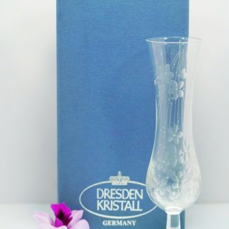 [ HÀNG SECONDHAND ] Bình Pha Lê Khắc Hoa Mờ Secondhand - GS71