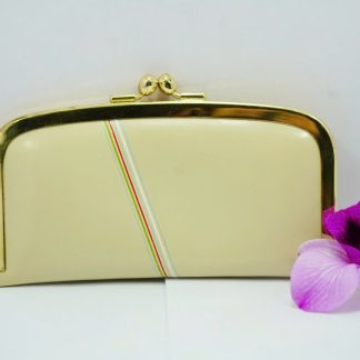 [ HÀNG SECONDHAND ] Ví Da Màu Kem Secondhand – V015