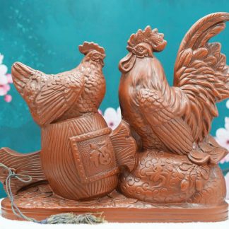 [ HÀNG SECONDHAND ] Tượng Gà Trống Gà Mái - Secondhand - TGK2