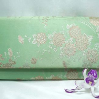 [ HÀNG SECONDHAND ] Ví Cầm Tay – Họa Tiết Hoa Cổ Điển – Secondhand – V024