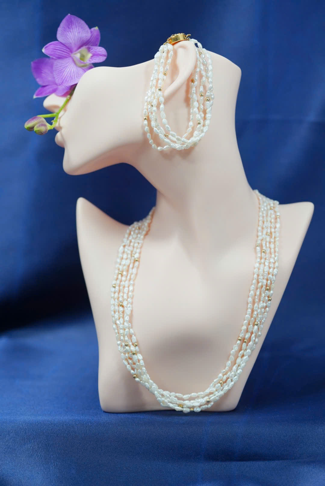 Bộ Chuỗi Ngọc Trai Gạo - Secondhand - NTG26